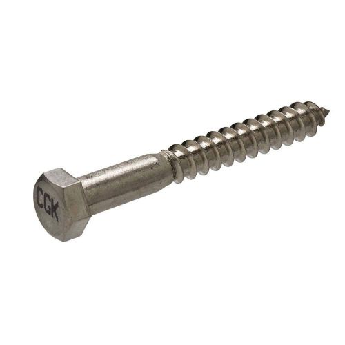 NEW Crown Bolt 10780 1/4 Inch x 3 Inch Hex-Head Stainless Steel Lag Screws,