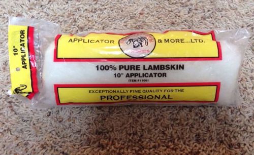 APPLICATOR &amp; MORE LTD. 11001 10&#034; 100% Lambskin Floor Applicator Refill Pad~New
