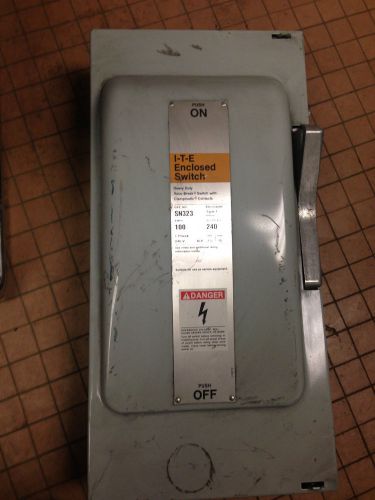 NEW SIEMENS ITE ENCLOSED SWITCH 100A 240 VAC SN323