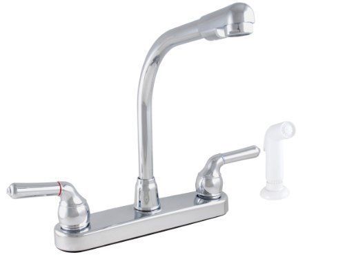 Ldr 952 33425cp exquisite kitchen faucet  hi rise spout  dual tulip handle  with for sale