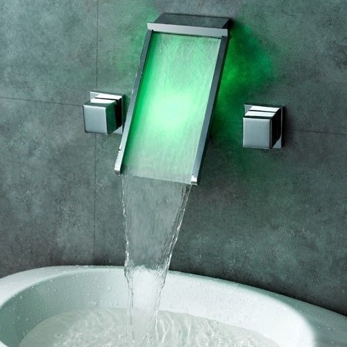 Yanksmart led 3 piece shower tap faucets taps set - 1/4 turn ceramic disc for sale