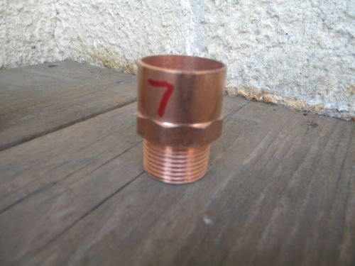 1 pc 3/4&#034; MPT x  1&#034;  Copper Male Adapter