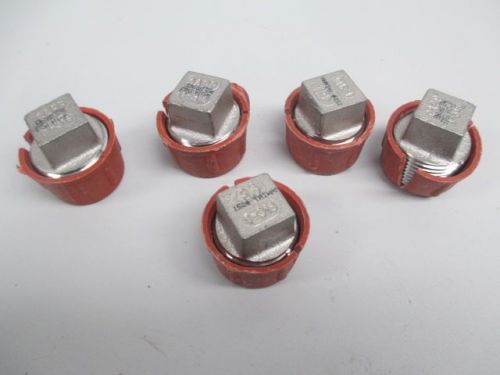 LOT 5 NEW CAPP/USA EM ASSORTED 1-316 SQUARE HEAD PIPE PLUG FITTING 1 IN D241019