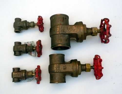 5 - GATE VALVES Assorted 2&#034;, 1 1/2&#034; &amp; 3 - 1/2&#034; Sweat - See Pictures - NEW