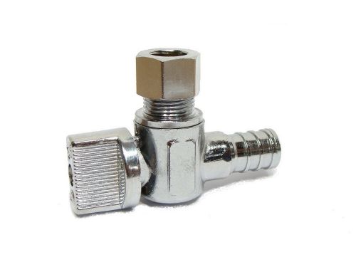 (200) 1/2&#034; pex x 3/8&#034; od compr. angle stop valve for tubing - 1/4 turn ball for sale
