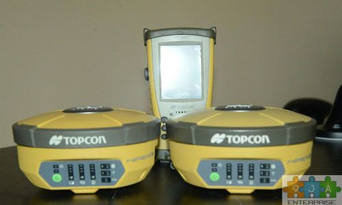 Topcon hiper glonass rover base rtk kit w/ fc200 topsurv 8 gnss for sale