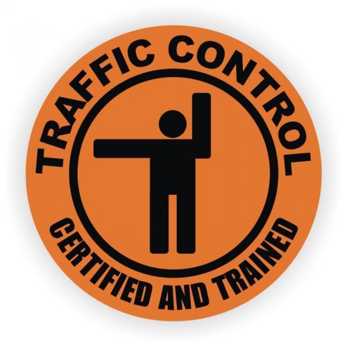 Traffic Control Hard Hat Decal / Helmet Sticker Window Vinyl Label Flagger