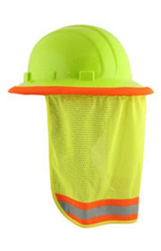 Erb hi viz &#034;lime&#034; mesh neck shade fits all hard hats &#034;stay cool&#034; fast shipping for sale