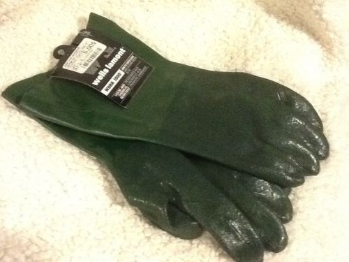 2 new pair large size heavy duty chemical liquid proof wells lamont work gloves for sale