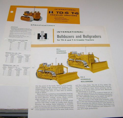 International Bullgrader &amp; Crawler Brochure &amp; Specs for TD-6 &amp; T-6