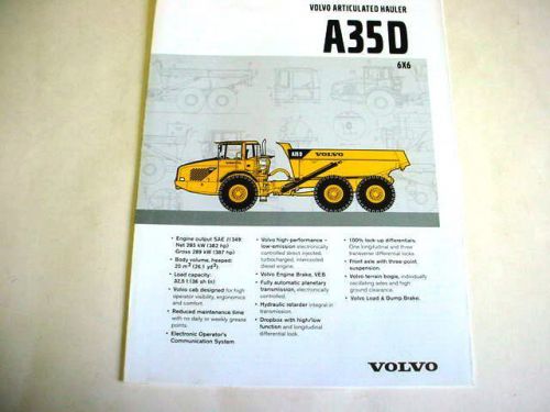 Volvo A35D 6x6 Articulated Truck Brochure
