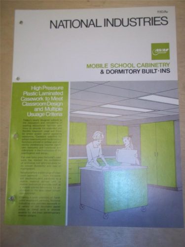 National Industries/AVM Brochure~School Cabinets/Dorm Furniture~Catalog