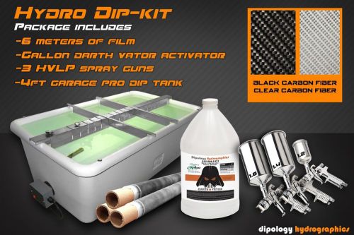 Hydrographics Dip Tank Kit Water Transfer Printing Film, Activator, Guns,Carbon