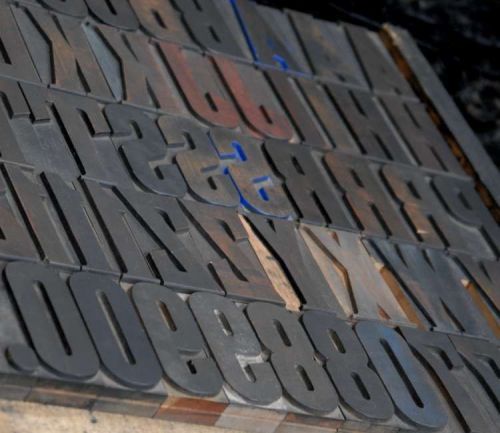 Letterpress wood printing blocks 205pcs 3.54&#034; tall alphabet wooden type woodtype for sale