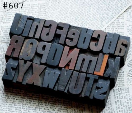 A-Z alphabet letterpress wood printing blocks wooden type woodtype characters AB