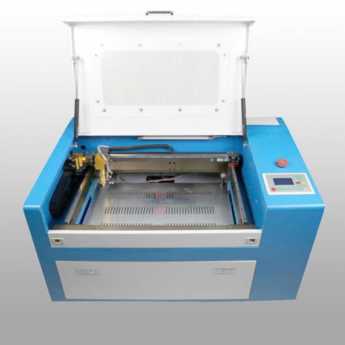 New co2 laser engraving machine engraver cutter 50w w/ auxiliary rotary device for sale