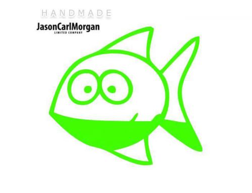 JCM® Iron On Applique Decal, Fish Neon Green