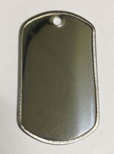 300 Shinny Military GI Dog Tags Rolled edge Shiny 304 Stainless Steel