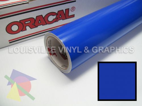 1 roll 24&#034; x 5 yds brilliant blue oracal 651 sign &amp; graphics cutting vinyl for sale