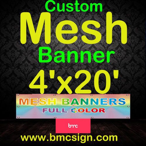 4&#039;x20&#039; Full Color Custom Mesh Banner 1day ship available