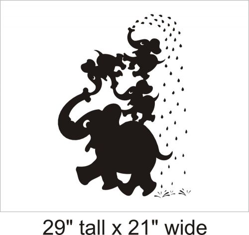 Elephant Playing Wall Art Decal Vinyl Sticker Mural Decor-FA301
