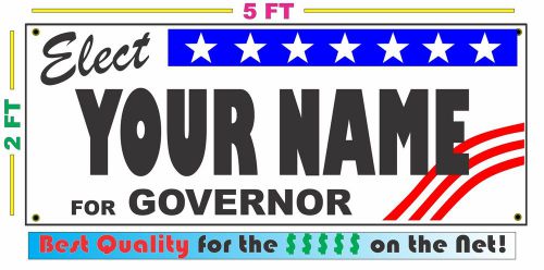 GOVERNOR ELECTION Banner Sign w/ Custom Name NEW LARGER SIZE Campaign