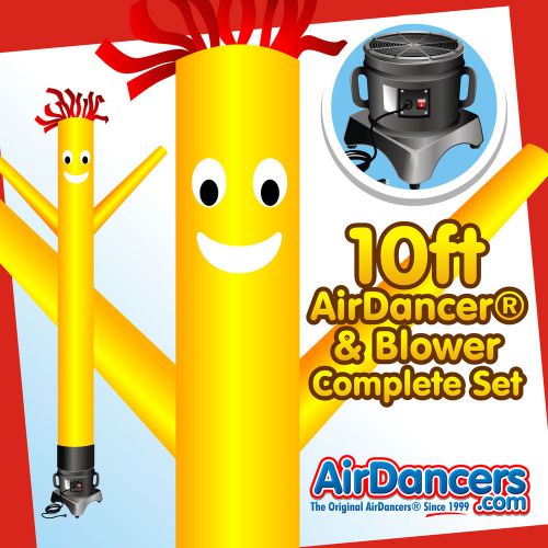 Yellow airdancer® &amp; blower set 10ft inflatable tube man air dancer for sale