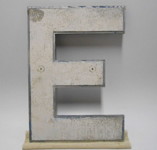 Letter E Wagner 23.5&#034; Big Vtg Sign Letter Marquee Aluminum Industrial Salvage