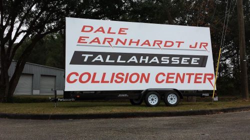 Mobile  billboard trailer advertising sign with vinyl banners 10x22 for sale