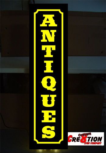 LED Light Box Sign- ANTIQUES 46&#034;x12&#034; Neon-Banner Alternative - light up sign