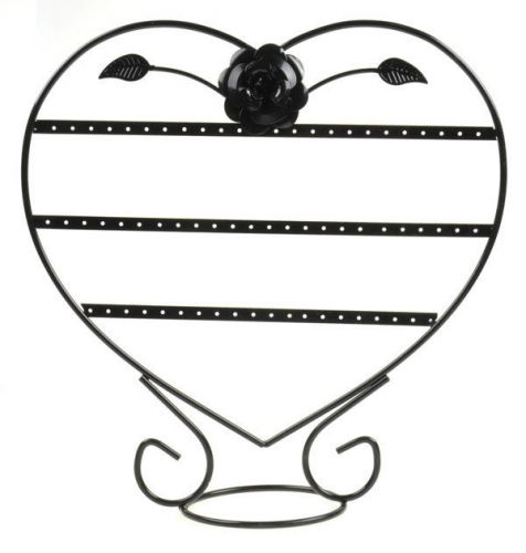 simple black heart design Earrings Display Stand Jewelry Display Stand d091 XJ
