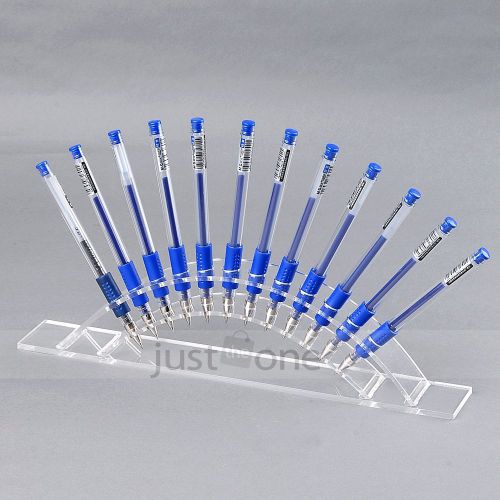 New Clear Shop Home 2-Row 12 Pens Eyebrow Pencils Acrylic Display Stand Holder