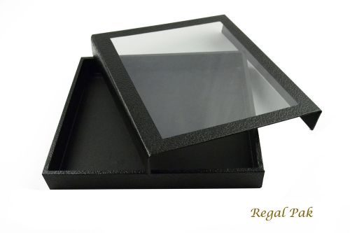 Black case with detachable magnetic acrylic lid 8 1/4&#034; x 7 1/4&#034; x 1 1/8&#034;h for sale