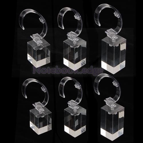 6pcs clear acrylic detachable watch bracelet display stand rack holder showcase for sale