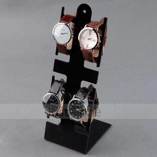 New BLK Bracelet Wrist Watch Display Show Retail Shop Counter Stand 4 Holder