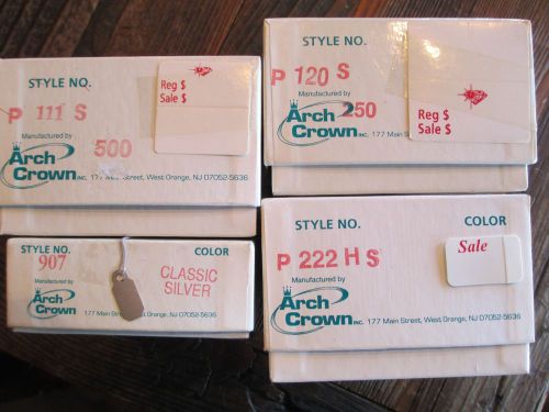 Arch Crown Jewelry Gift Antique Store Price Tags 4 Boxes