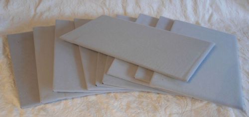 LOT OF 10 GRAY velcro FLAT PADS FOR TRAYS OR DISPLAY BOARDS 14 1/8&#034; x 7 5/8&#034;.