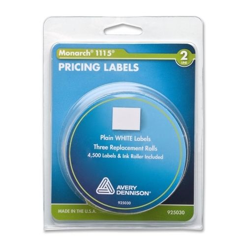 Monarch Pricemarker Labels - 4.11&#034; Width x 3.14&#034; L - 3 / Pack - 3/Roll - White