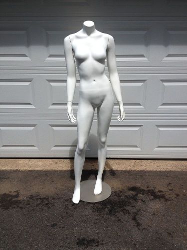 Full body woman&#039;s mannequin headless moveable arms &amp; hands w/ metal stand for sale
