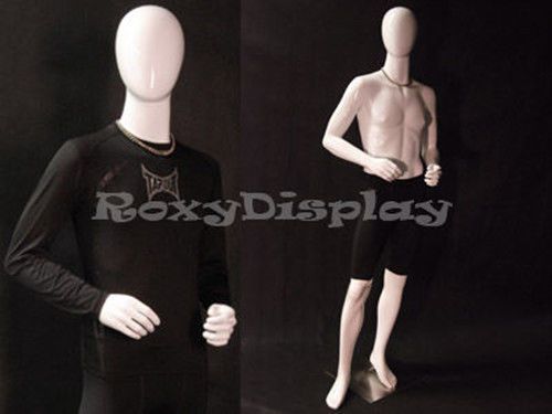 Fiberglass male egg head high end mannequin dress form display #md-ma4w1 for sale