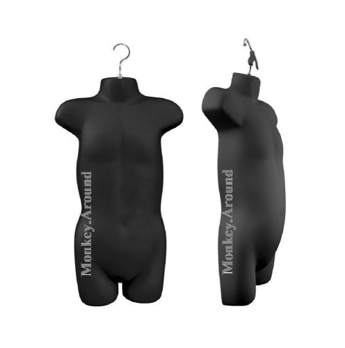 Black infant baby mannequin hanging half dress form display body torso boy girl for sale
