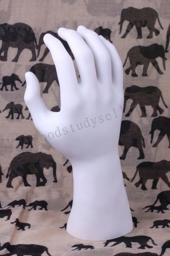 PU White Male Mannequin Right Hand For Jewellery Rings Gloves Bangle Watches