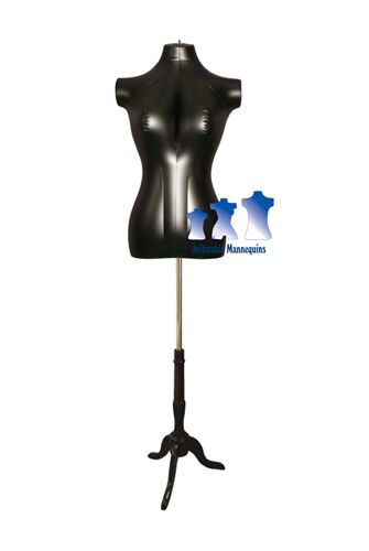 Inflatable Female Torso, Mid-Size, with MS7B Stand, Black