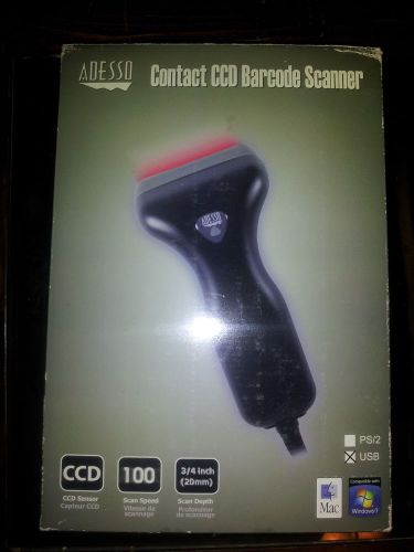 Adesso Nuscan 1000U USB contact CCD Barcode Scanner