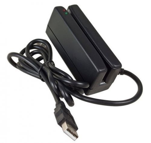 Champtek mr300-pb mr300 magnetic stripe usb card reader black for sale