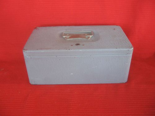 Vintage Swanco Metal Lock Cash Safety Deposit Box No Key 5 3/4&#034; x 10 1/4&#034; x 4&#034;