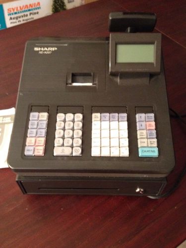 Sharp XE-A207 Electronic 16 Department Thermal Cash Register,  Black,