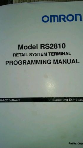 Omron RS2810 Cash Register Programming and Technical Manual