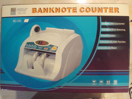 American changer banknote counter model bc-101 counterfiet protection-new for sale