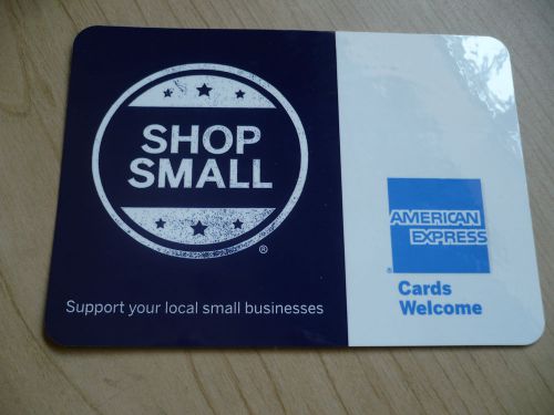NEW AMERICAN EXPRESS SHOP SMALL STICKER WINDOW DOOR DECAL SMALL BUSINESS